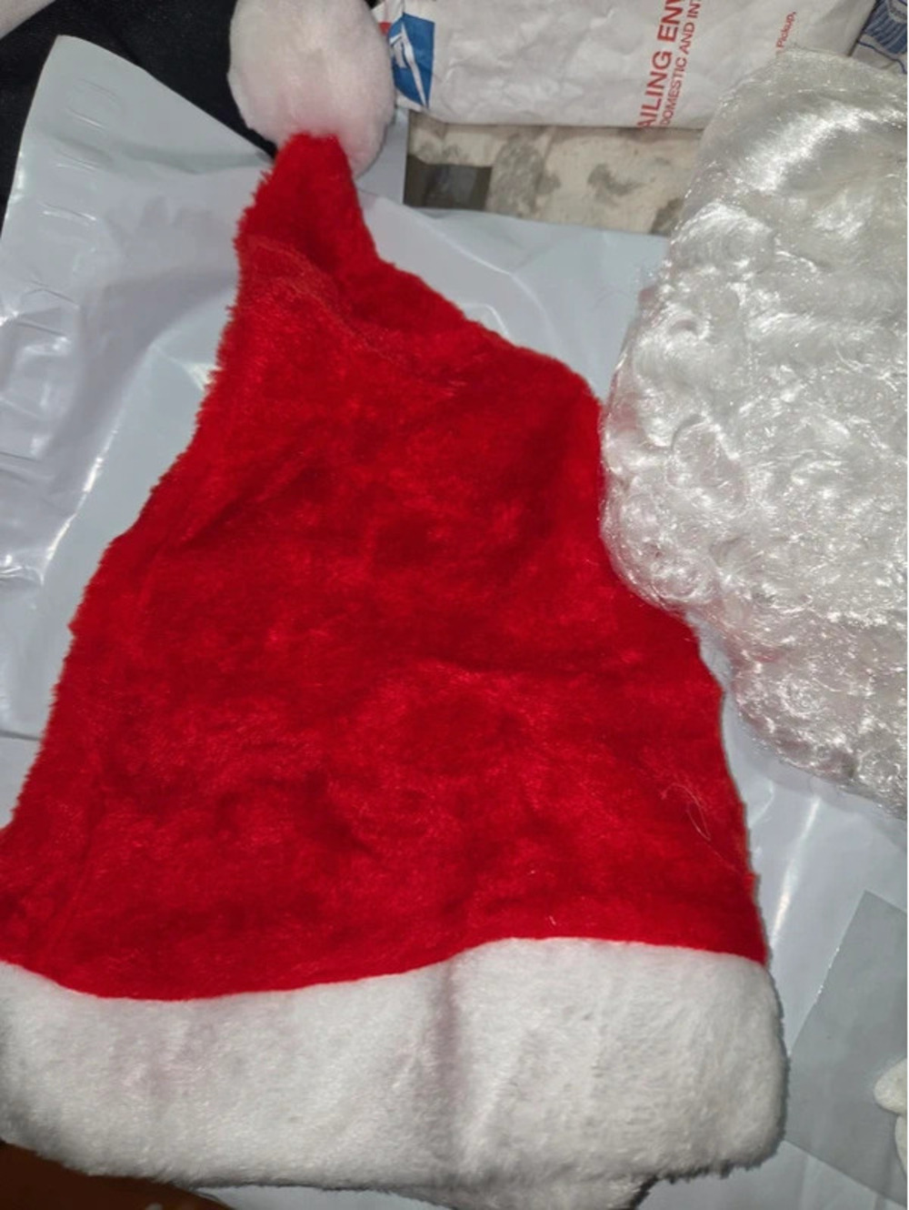 Santa Hat beard glasses eyebrows christmas